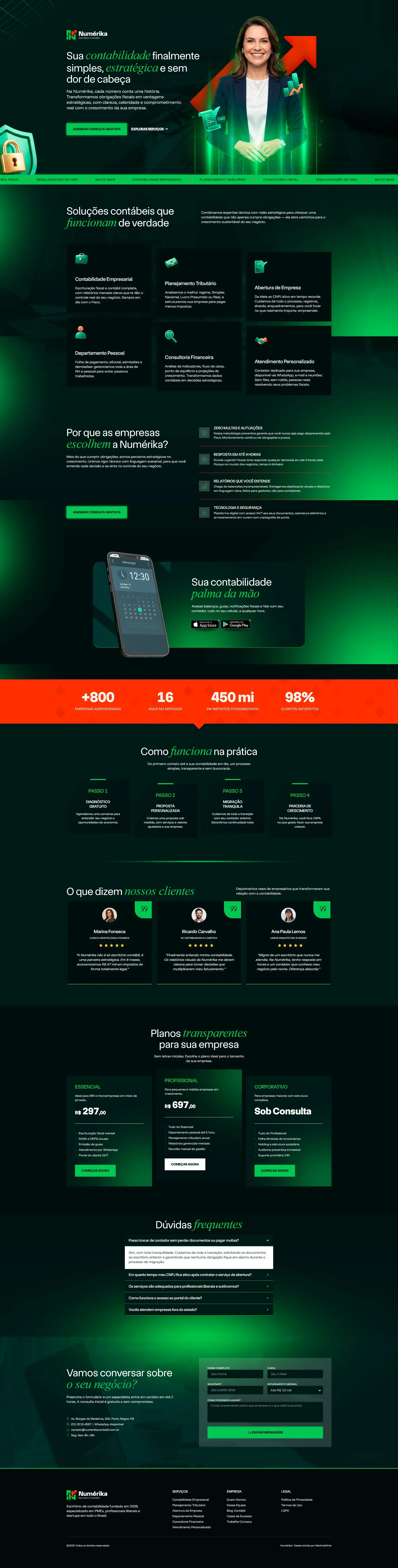 Numérika Contabilidade — Projeto web